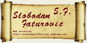 Slobodan Faturović vizit kartica